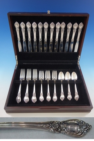 Stanton Hall by Oneida Sterling Silver Flatware Set for 12 Service 48 pieces